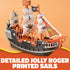 10 Inch Rhode Island Novelty Pirate Boat, One Per Order
