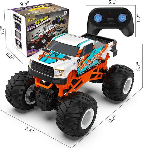 1:16 2.4 4-7 8-12, 20 Remote Control Car, Scale RC Monster Truck for Boys, GHz All Terrain RC Cars for Boys Girls Km/h