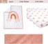 3 Set Cokouchyi Piece Rainbow Boho Crib Bedding - Standard Size Nursery Bedding for Boys and Girls with Crib Sheet
