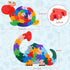 LovesTown 2 PCS Wooden Animal Puzzles, Alphabet Building Blocks for Kids, Preschool Letters and Numbers Puzzles, ABC Animal Puzzle for Toddlers