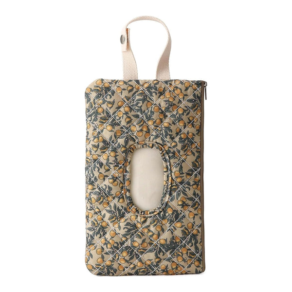Quilted Baby Wipe Holder Quilted Wipe Pouch Portable Hanging Floral Wet Wipes