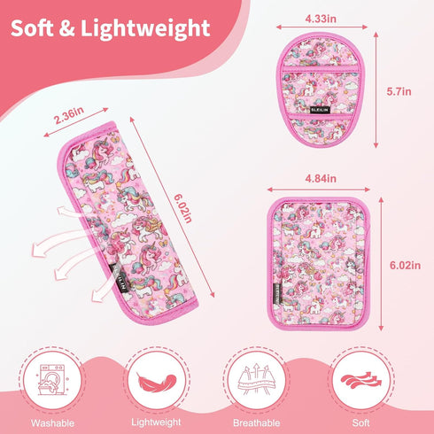 SLEILIN 3 Pcs Car Seat Straps Shoulder Pads Suit for Kids : Ultra-Soft Child Car Seat Strap Covers, Kids Car Seat Strap