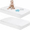 NTBAY 2 Pack Waterproof Mini Crib Mattress Protector, Quilted 24"x38" Fitted Mattress