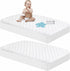 NTBAY 2 Pack Waterproof Mini Crib Mattress Protector, Quilted 24"x38" Fitted Mattress