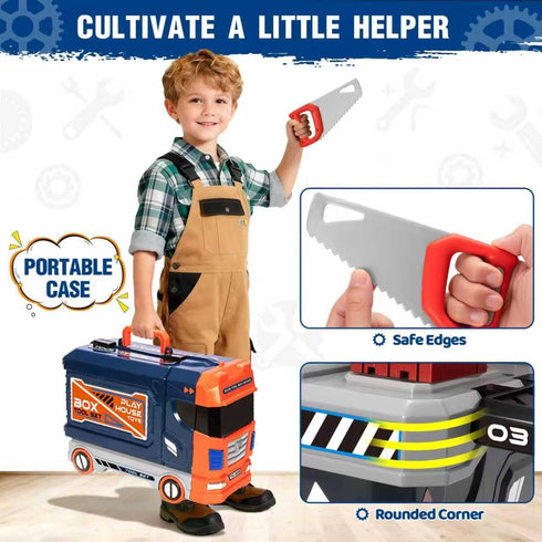 3 4 5 6 7 8, Playset, Set, 3-5 Kids Tool Bench with Electric Drill and Power Miter Saw, Construction Workbench Toys