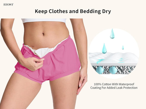 Women's Plastic Pants for Adult Diapers Incontinence Waterproof Cloth Diaper Cover Leakproof Rubber Underwear