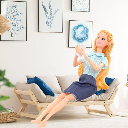 ENOCHT 9 Pack Small Size Doll Playset - Laptop, Tablet, Phone, Glasses, and Headset Accessories for 11.5 Inch Dolls