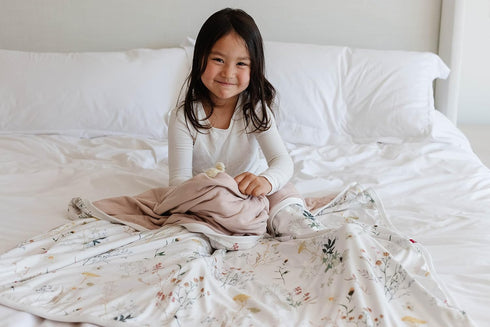 Wildflower Premium Baby Blanket - Soft and Stretchy Quilt for Kids