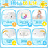 TFS TOP·FANS Baby Whale Bath Toy: Light Up Fountain for 6-12 Months Old, Bathtub Sprinkler Water Toys for Toddlers