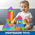 Large Foam Blocks for Toddlers 2-4 Years, Big Building Blocks Set, Soft Stacking Montessori Toys for 18+ Month Olds