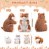 5 Set 14 Inch Mommy 4 Deekin Pcs Hamster Stuffed Animal Hamster with Cuddly Plush Babies in Belly Cute Plush Toys Gifts