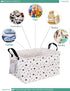 FANKANG Storage Basket, Nursery Hamper Canvas Laundry Basket, Foldable with Waterproof PE Coating for Clothes, Toys