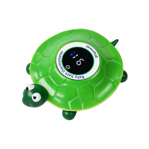 Baby Bathtub Thermometer with LED Display Screen+Floating Turtle toy-2-in-1color Coded Alarm (Cold/Comfortable/hot)