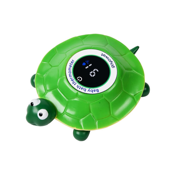 Baby Bathtub Thermometer with LED Display Screen+Floating Turtle toy-2-in-1color Coded Alarm (Cold/Comfortable/hot)