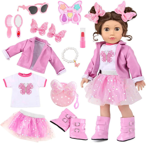 American 18 Inch Dolls Clothes Pretend Makeup Accessories Gift Playset for Girls,Cosmetic