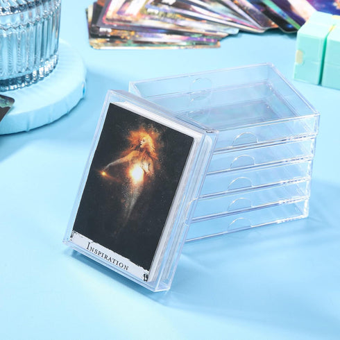 Zonon 12 Pieces Clear Deck Case - Card Organizer Compatible with MTG TCG for Trading Card Collection Storage