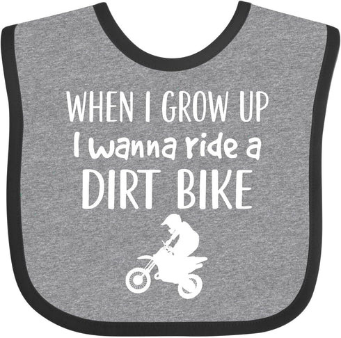 inktastic Dirt Biking Motocross Baby Bib – Future Dirt Biker Design