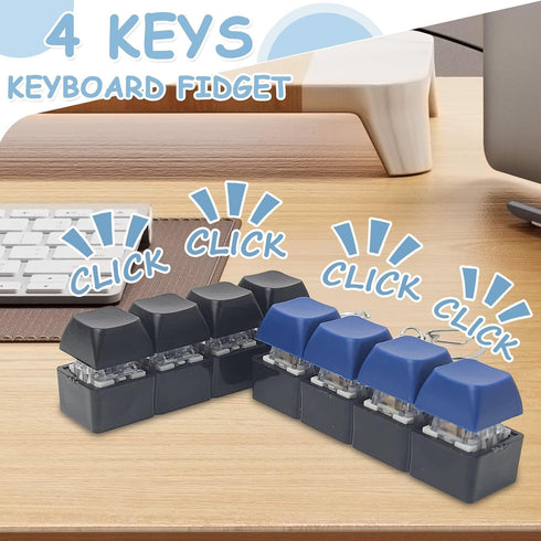 PTHFTAF Keyboard Fidget Toys for AdultsMechanical Button KeyboardSensory Toys for Anxiety Stress ReliefPortable Sensory