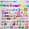 70PCS Doll Accessories, 50 Pairs Doll Shoes, 10 Doll Handbags, 10 Doll Glasses, Fashion Playset for 11.5 Inch Girl Doll