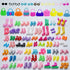 70PCS Doll Accessories, 50 Pairs Doll Shoes, 10 Doll Handbags, 10 Doll Glasses, Fashion Playset for 11.5 Inch Girl Doll