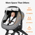 2 Rquite Car Seat Cover Baby, Carseat Covers Boy Girl, Layers Window -Breathable Mesh & Wind/Sun Shade, Infant Car Seat