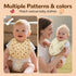 TDHD 8pcs/Pack [Baby Ruffled Bibs Baby Ruffled Bibs Solid Rainbow Print Saliva Towel Newborn Boys Girls Feeding Burp