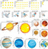 DECOWALL DS4-8007 Planets in The Space Kids Wall Stickers, Peel and Stick Removable Decals for Nursery & Bedroom Decor