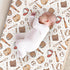 KuphiL10C Girls-16x32 Cartoon Baseball Balls Hats Gloves Baby Changing Pad Cover,Unisex Sports Nursery Diaper Changing