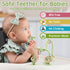 12 18 Baby Sensory High Chair Suction Toys for Infant Toddlers Months, Food Grade Silicone String with Oak Loop