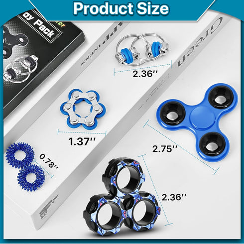 Fidget Toys Adults Pack 6Pcs, EDC Fidgeting Game for Kids, Mini Gadget Desk Toys for Stress Relief
