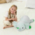 24in Weighted Elephant Stuffed Animal, 4.2Lb Plushie Throw Pillow for Adults, Boys, and Girls (Green)
