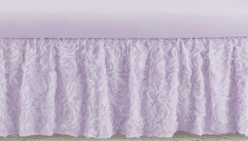 Sweet Jojo Designs Purple Floral Rose Girl Baby Nursery Crib Bed Skirt