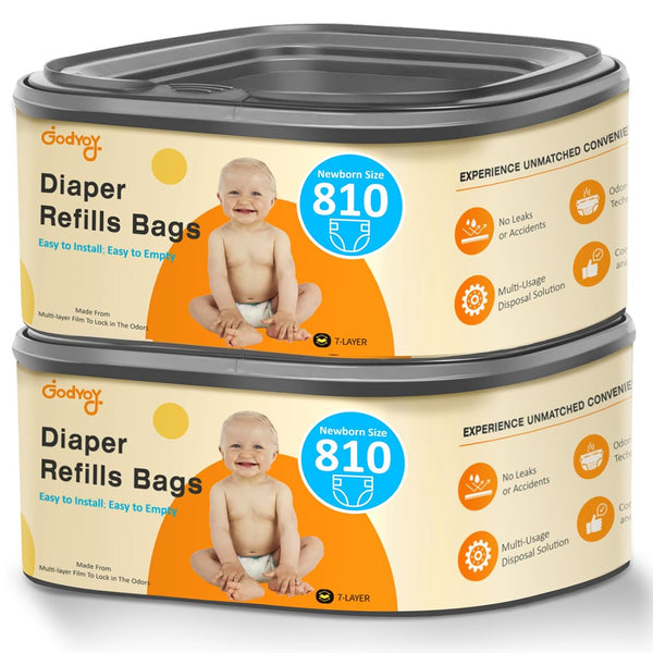 Jumbo Square Refill Compatible with Diaper Genie Classic,Compact and Select Pails,Odor Control
