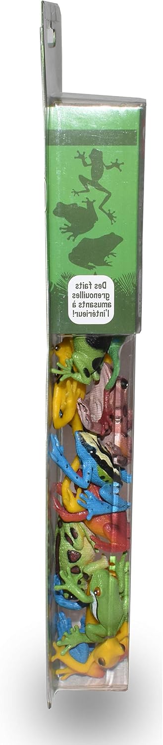 Wild Republic Frog Nature Tube, 12-Piece Amphibian Figures, Educational Frog Toys for Kids