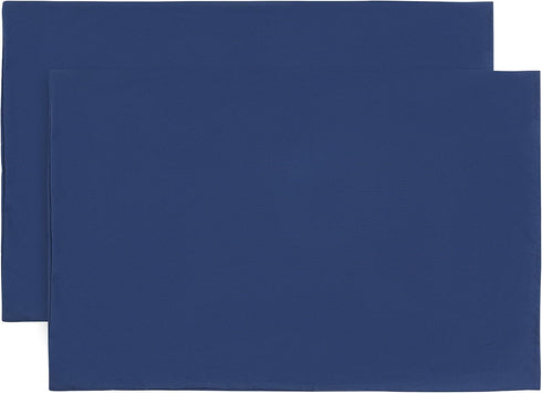 2-Pack Toddler Travel Pillowcases, 100% Soft Microfiber, Hypoallergenic, 14" by 20" Kids Pillowcases, Solid Navy