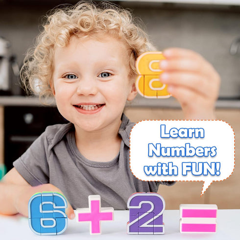 Liberty Imports 15 PCS Number Robots Transforming Toys Set, Educational STEM Learning Bots for Kids Counting Fun