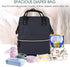 ZQYTGFDC Backpack Solid dark green Multifunctional Nappy - Large Capacity Diaper Bag with Mums & Dads, Travel