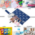 visesunny 2Pcs Classic Anchor Dark Blue Wet Bag with Zippered Pockets Washable Reusable Roomy
