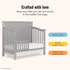 Dream On Me Universal Convertible Crib Toddler Guard Rail In Silver Grey Pearl, Compatible With Select Dream On Me