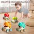 Dinosaur Racing Cars for Toddlers 1-3, Baby Press and Go Car Toys, Infant Play Vehicle Set for 1st Birthday