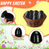 zsccxq 24 4 Inch 24) Pcs Black Fillable Empty Plastic Easter Eggs Bright Easter Basket Stuffers for Easter Egg Hunt