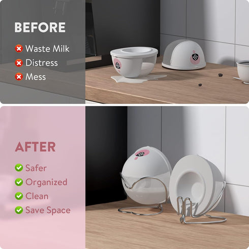 Momcozy 304 Momcozy M5 Breast Pump Stand Holder Compatible with All Wearable Breastpump, Stainless Steel Cute Stand