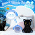 8inches Shark Plush Stuffed Cat, Black Cat Plush with Blue Shark Hood Removable, Cute Plushies Kawaii Cat Stuffed