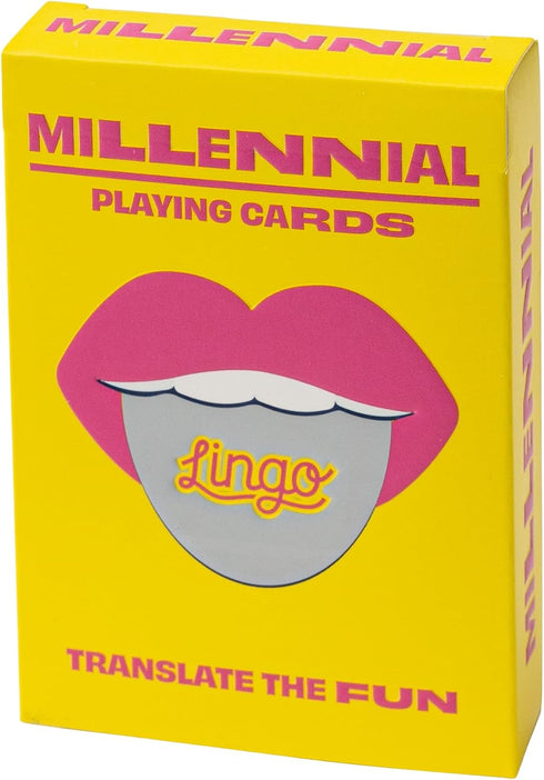 Millennial Lingo Playing Cards | Travel Flashcards for Learning Millennial Slang Vocabulary | 52 Essential Translations