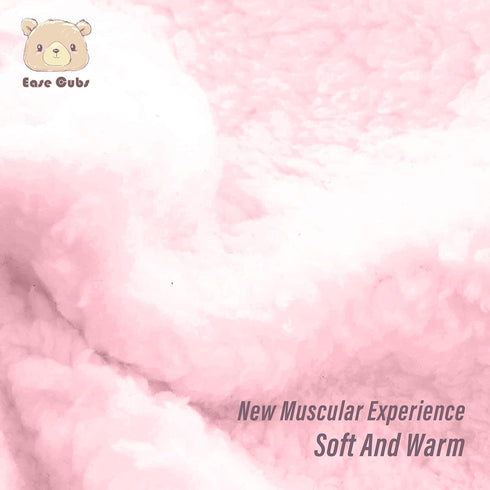 Ease Cubs 2 Pack 0-6 Ultra Warm Sherpa Plush Baby Sleeping Swaddle Wrap - Newborn Essentials Must Haves for Months