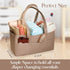 Uniklook Baby Diaper Caddy - Faux Leather -Nursery Storage Bin and Car Organizer for Diapers and Baby Wipes Stylish