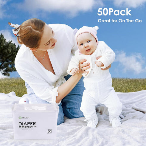 Disposable Changing Pads for Baby, 50 Pack Waterproof Disposable Underpads, Ultra Absorbent Diaper Changing Mat 13 x 18