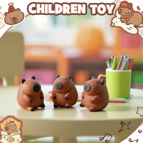 24 Meooeck Pcs Capybara Stress Balls for Adults Mini Capybara Stretchy Fidget Ball Fake Animal Squeeze Balls for Easter