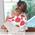 WELLDAY Set 1, 22 11 Inch Muslin Baby Burp Cloths of Soft Absorbent Cute Strawberry Muslin Washcloths, Bibs, Face Towel
