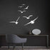 Flying Birds Wall Decals, Vinyl Stickers for Kids Room, Nursery, Office, Bedroom, Living Room - Modern Decor Y20 (White)